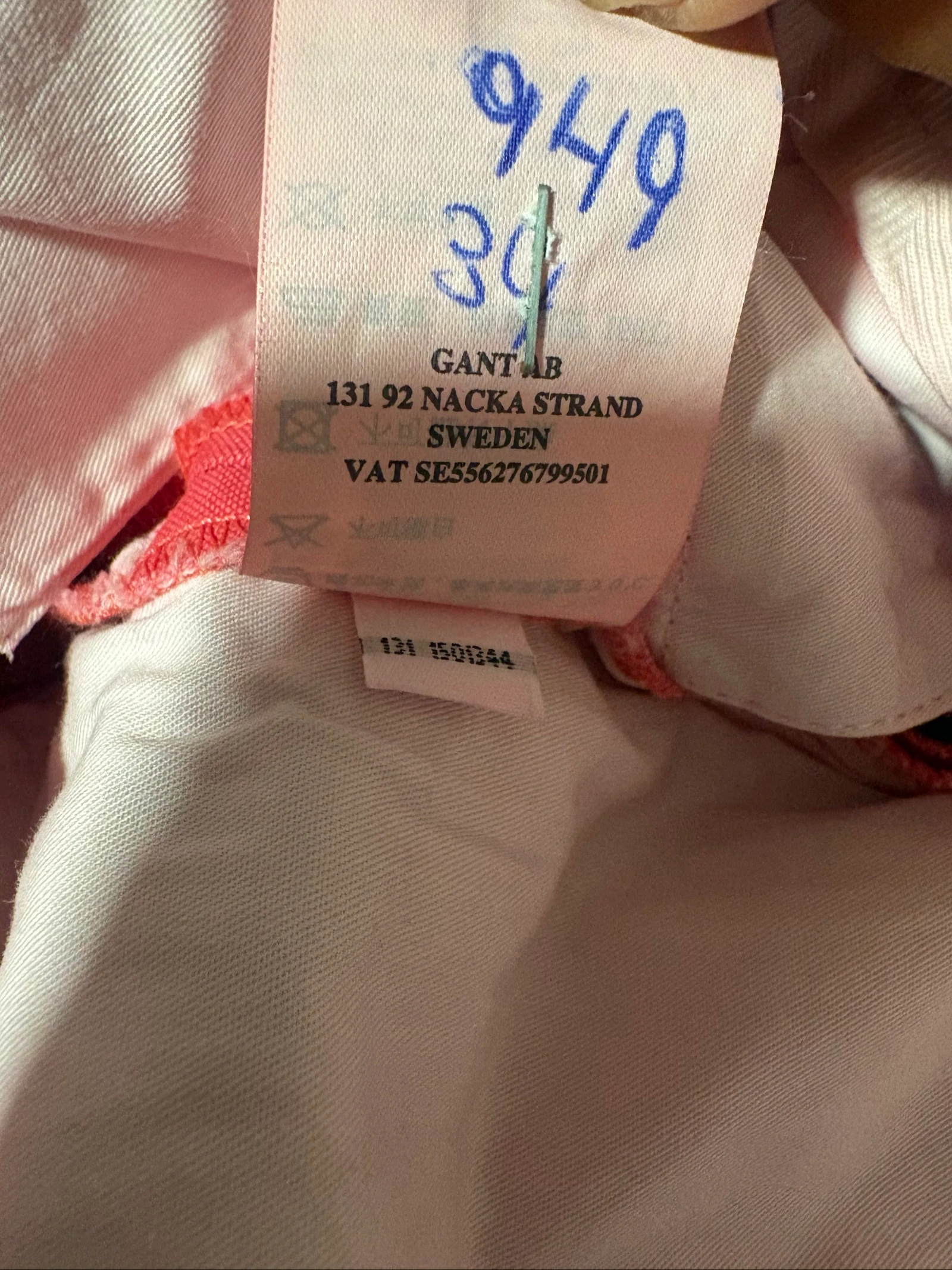 Pantalón chino Gant hombre coral rosa talla 54 L XL nuevo con etiqueta chino pant – photo 12